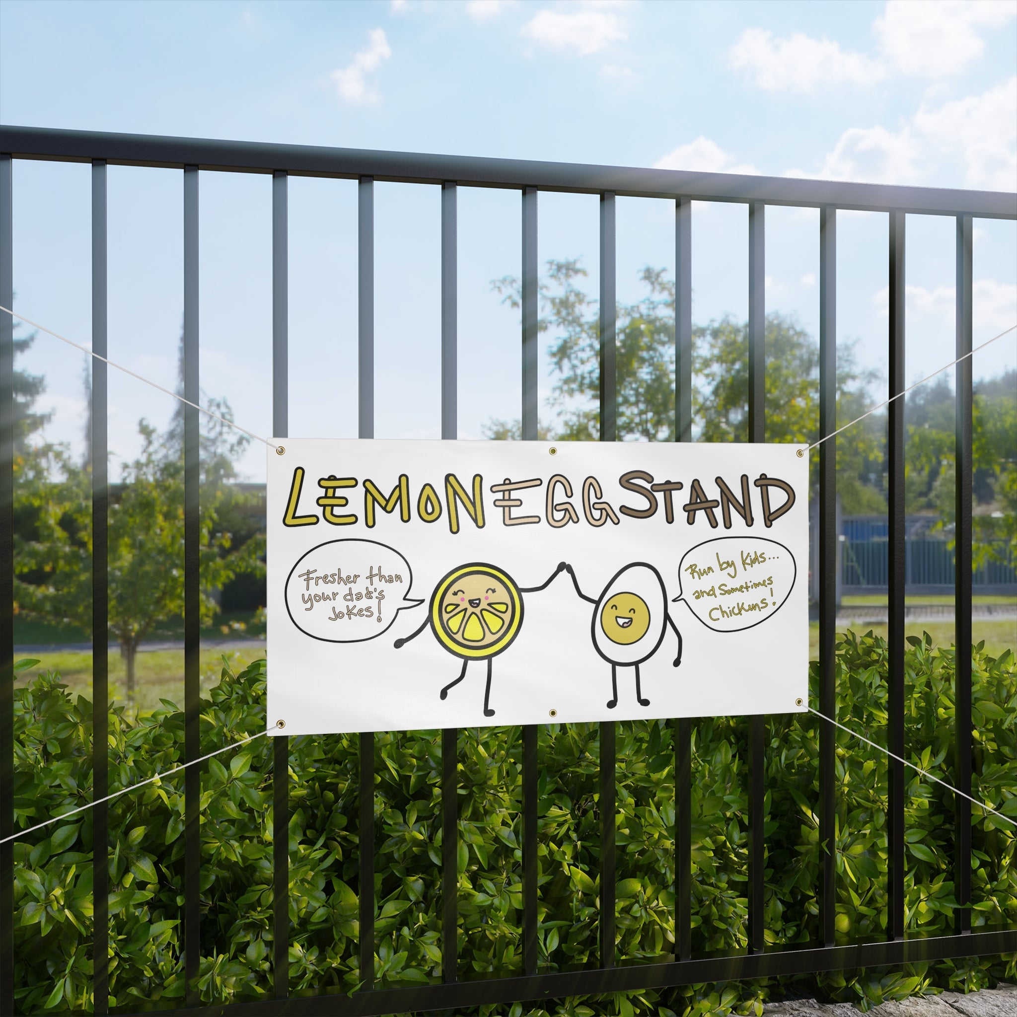 Lemon Egg Stand Banner