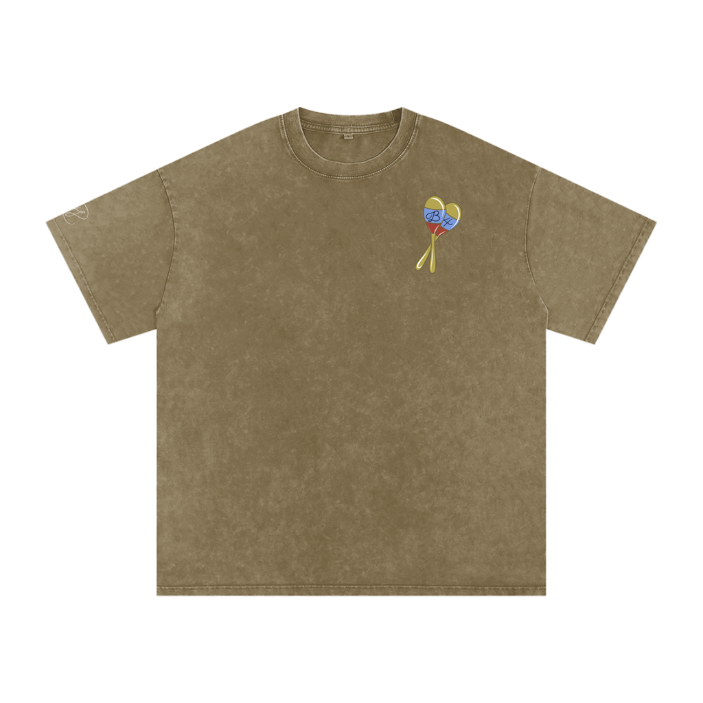 Snow Washed Oversized Cotton T-Shirt