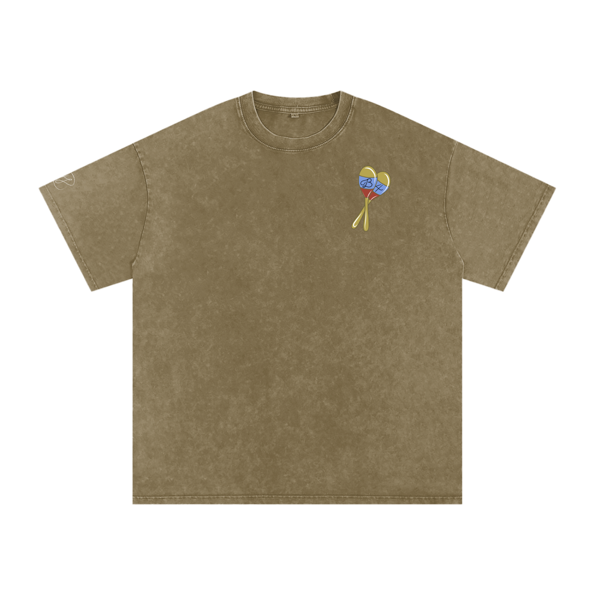 Snow Washed Oversized Cotton T-Shirt