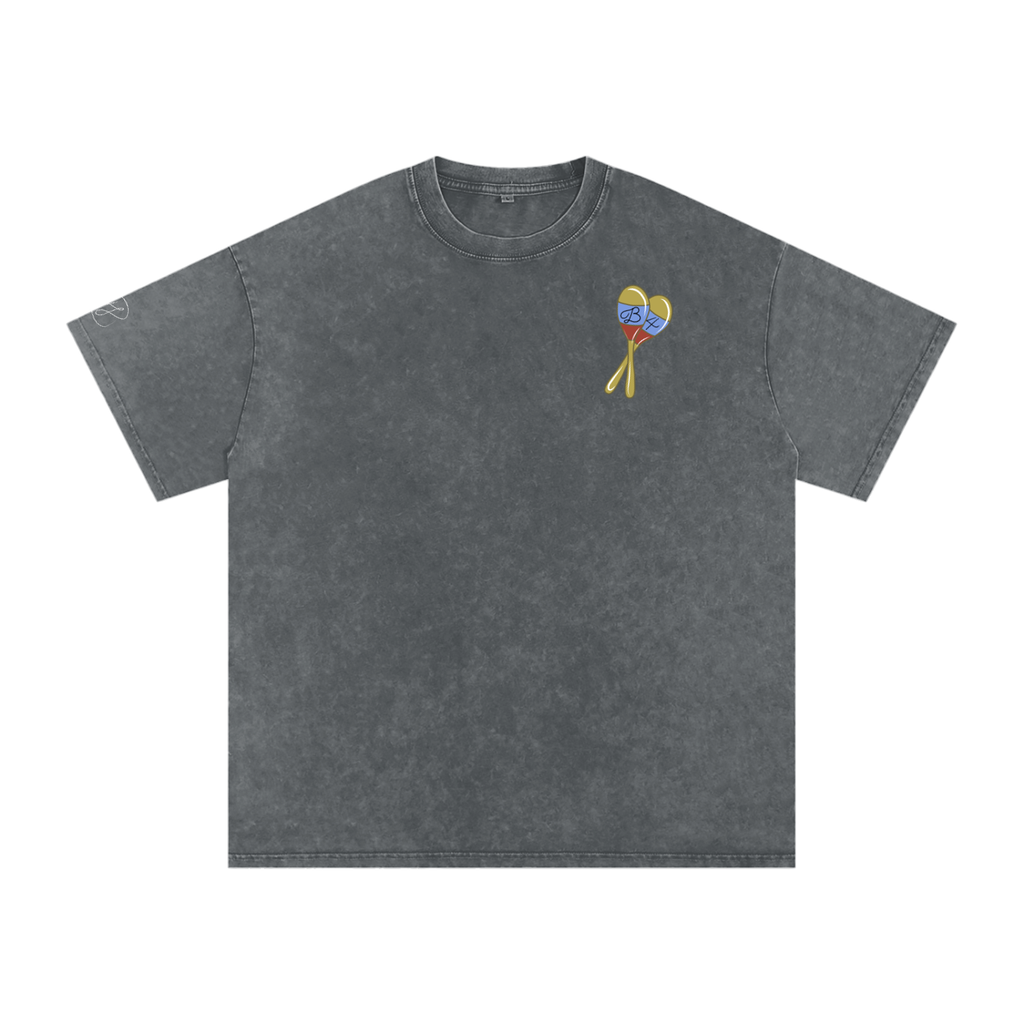 Snow Washed Oversized Cotton T-Shirt