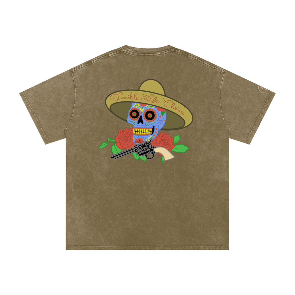 Snow Washed Oversized Cotton T-Shirt