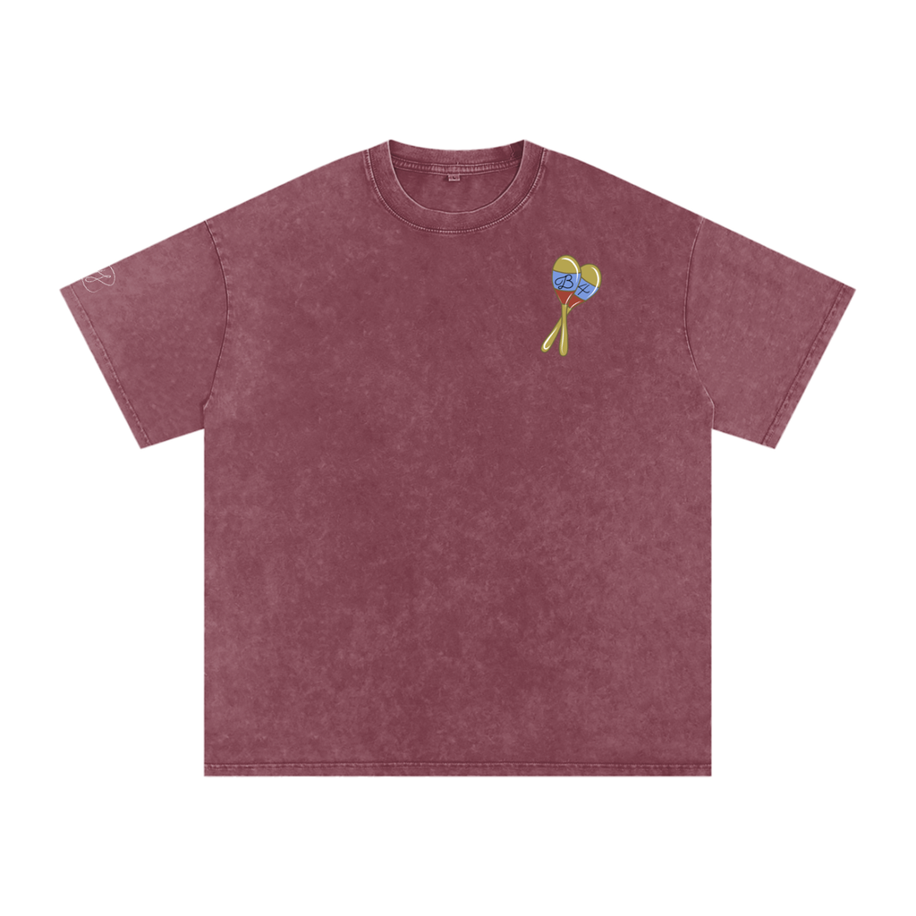 Snow Washed Oversized Cotton T-Shirt