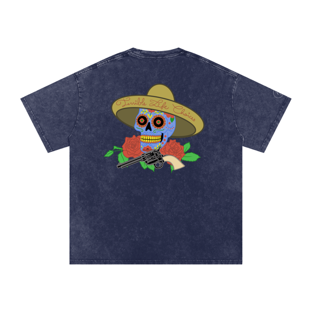 Snow Washed Oversized Cotton T-Shirt